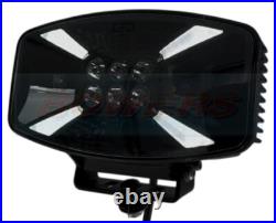 X Design White/Amber Jumbo LED Driving Spot Light Spot Lamp + Amber Strobe Light