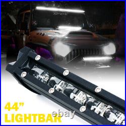 Xprite 210W 44 Single Row CREE LED Light Bar Driving for SUV 4x4 Truck Jeep 12V