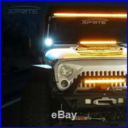 Xprite 32 Amber Backlight Spot Flood Work Light Bar Philips LED Driving Lamp
