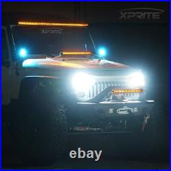 Xprite 42 Double Row LED Work Light Bar Amber Backlight for UTV ATV Jeep Truck