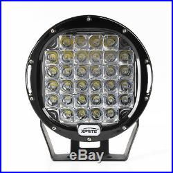 Xprite 4x 9Inch Round Work Lamp 96W CREE LED Spot/Flood Beam Driving Headlights