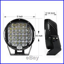 Xprite 4x 9Inch Round Work Lamp 96W CREE LED Spot/Flood Beam Driving Headlights