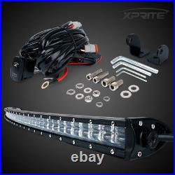 Xprite 50 Double Row LED Curved Light Bar with Amber Backlight for Jeep UTV ATV