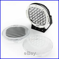 Xprite Pair White 96W 9inch LED Round Work Lamp Spot Beam Offroad Driving Light