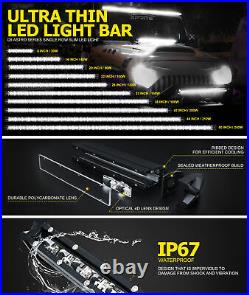 Xprite Ultra Thin 50 C6 240W Single Row CREE LED Flood Work Light Bar Offroad